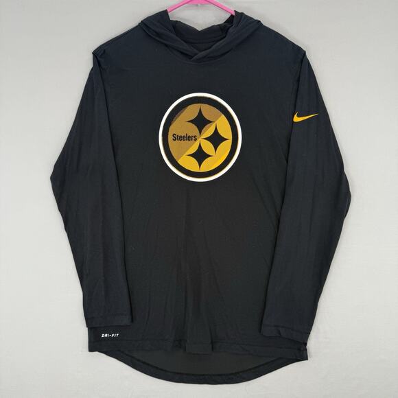 Nike Other - Nike NFL On Field Dri-FIT Steelers Pullover Hoodie Men's M Black Hooded Knit